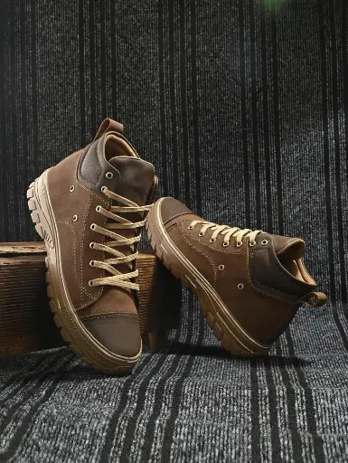 Bucik Brown  Lightweight Comfort Summer Trendy Premium Stylish High Tops For Men